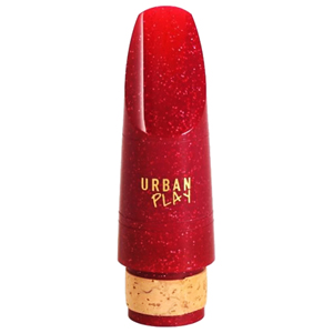 Image of the Buffet Urban mouthpiece (in red) and Buffet logo.