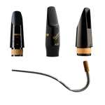 Various images of woodwind mouthpieces (Sax, Clarinet, Bassoon).