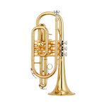 Image of the Yamaha YCR-2330 Bb Cornet and Yamaha logo.