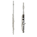 Image of a Yamaha YFL-212 Flute, YPC-32 Piccolo and Yamaha logo.