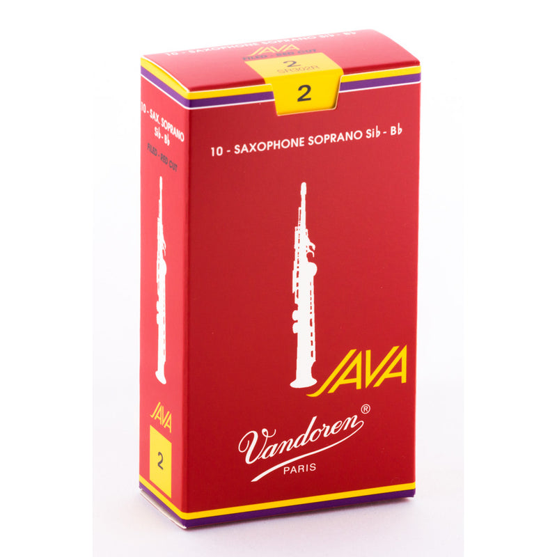 Vandoren Red Java Bb Soprano Saxophone Reeds (10 Pack)