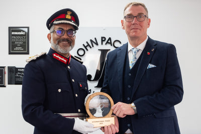 John Packer Musical Instruments visited by Lord Lieutenant after King's Award win