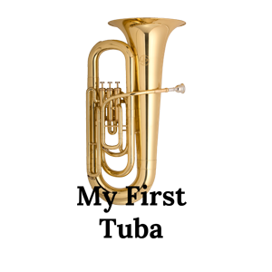 Image of the John Packer JP077 Tuba and the text 'My First Tuba'.