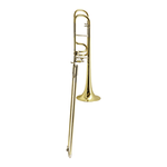 Image of the Rath R400 trombone and logo.