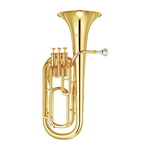 Image of the Yamaha YBH301 Baritone horn and Yamaha logo.