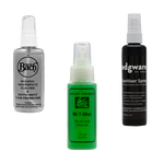 Image contains a trio oh hygienic sprays. 