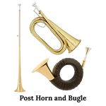 Image of a Post Horn, Hunting Horn and Bugle.