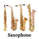 Image of 4 types of saxophone.