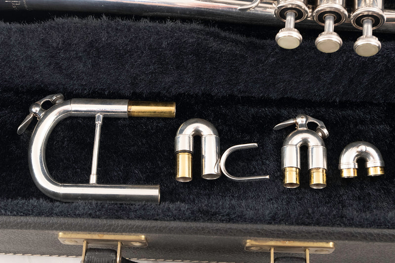 Pre-owned Courtois 117 D/Eb Trumpet Silverplate