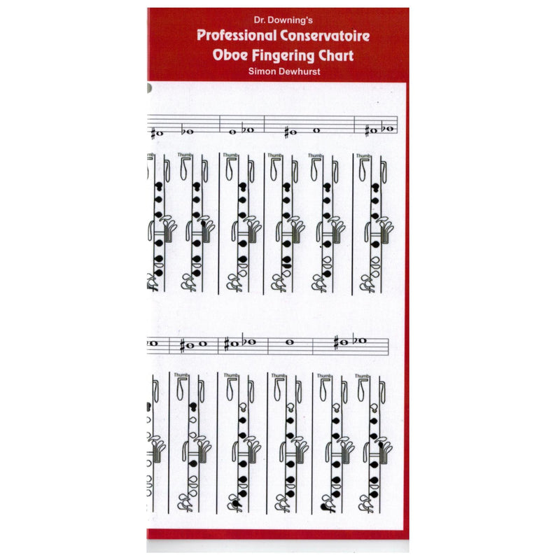 Doctor Downing Books Oboe Conservatoire Fingering Chart