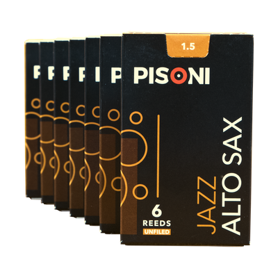 Pisoni Jazz Eb Alto Saxophone Reeds (6 Pack)