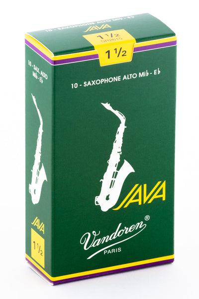 Vandoren Green Java Eb Alto Saxophone Reeds (10 Pack)